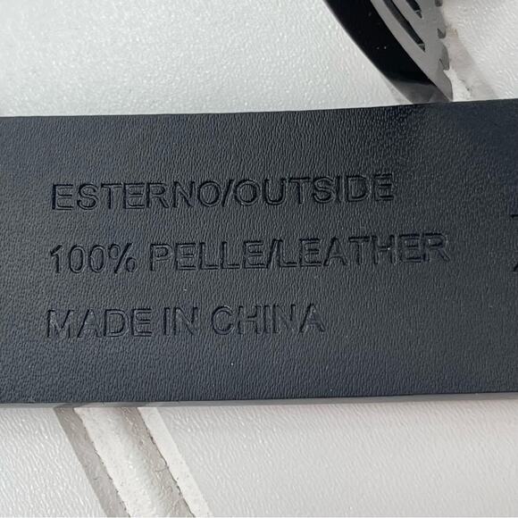 Sisley 100% Leather Black Belt Size XL - Picture 8 of 9